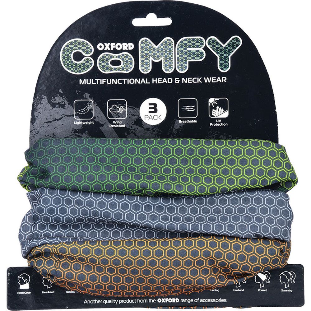 Oxford Comfy Multifunctional Head & Neckwear Nacreous - Pack Of 3