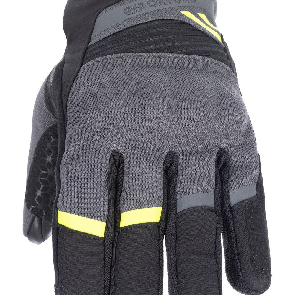 Oxford Dakar 1.0 Dry2Dry Textile Gloves Charcoal / Yellow - FREE UK Shipping, FREE 365 Day Returns | Moto Central