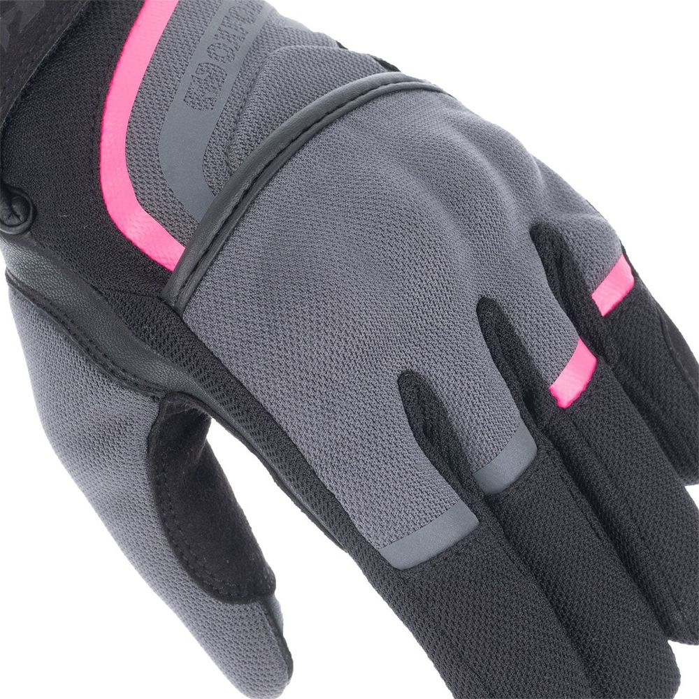 Oxford Dakar 1.0 Ladies Textile Gloves Charcoal / Pink - FREE UK Shipping, FREE 365 Day Returns | Moto Central