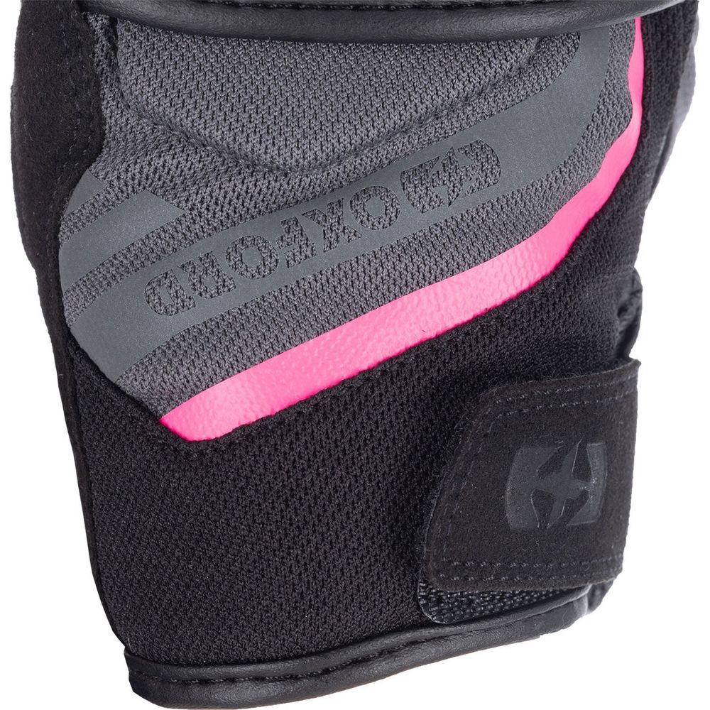 Oxford Dakar 1.0 Ladies Textile Gloves Charcoal / Pink - FREE UK Shipping, FREE 365 Day Returns | Moto Central