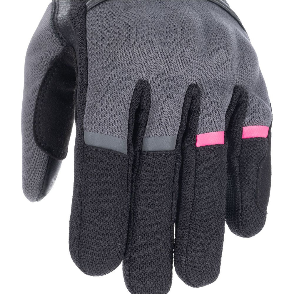 Oxford Dakar 1.0 Ladies Textile Gloves Charcoal / Pink - FREE UK Shipping, FREE 365 Day Returns | Moto Central