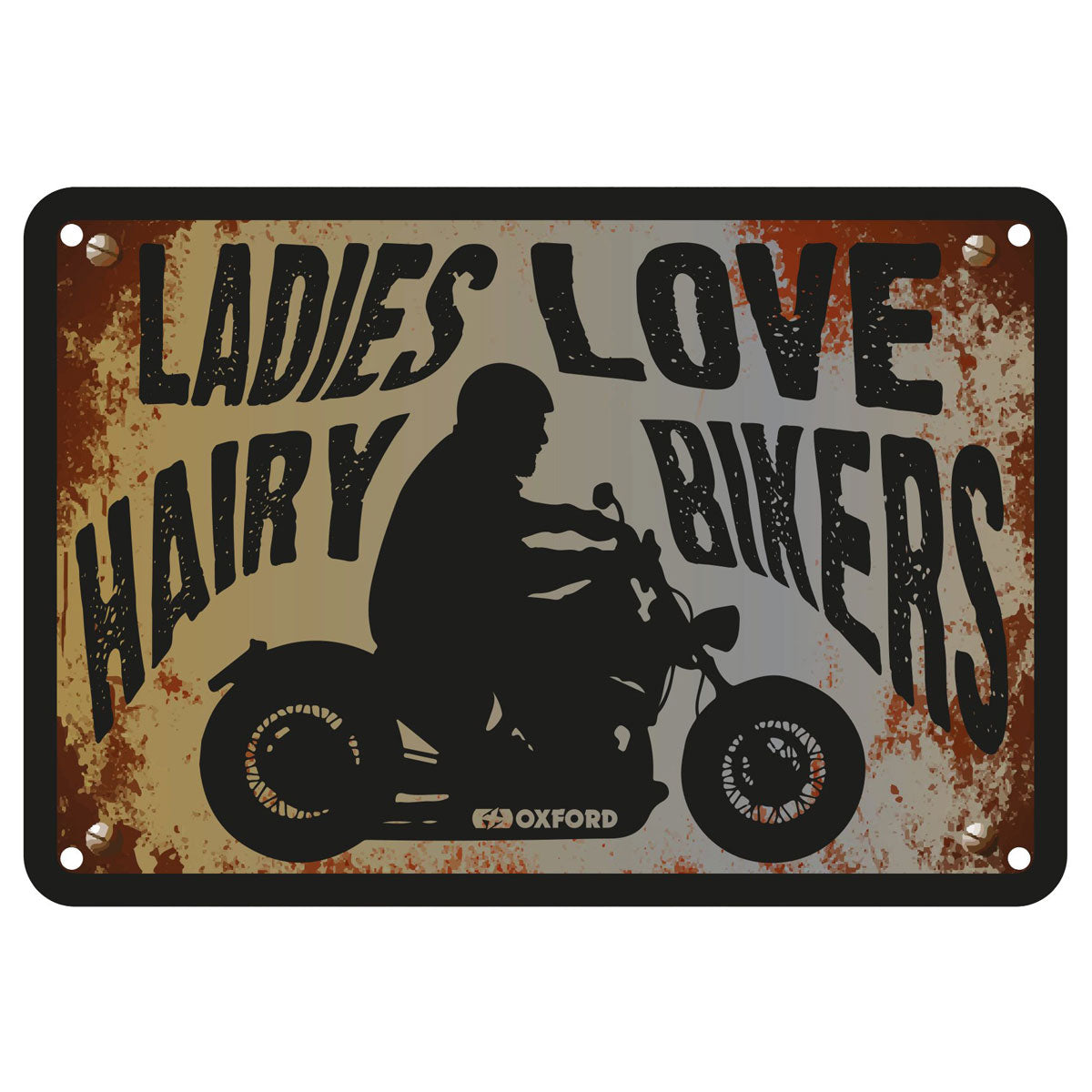 Oxford Ladies Love Hairy Bikers Garage Metal Sign - 30cm x 20cm x 0.25mm