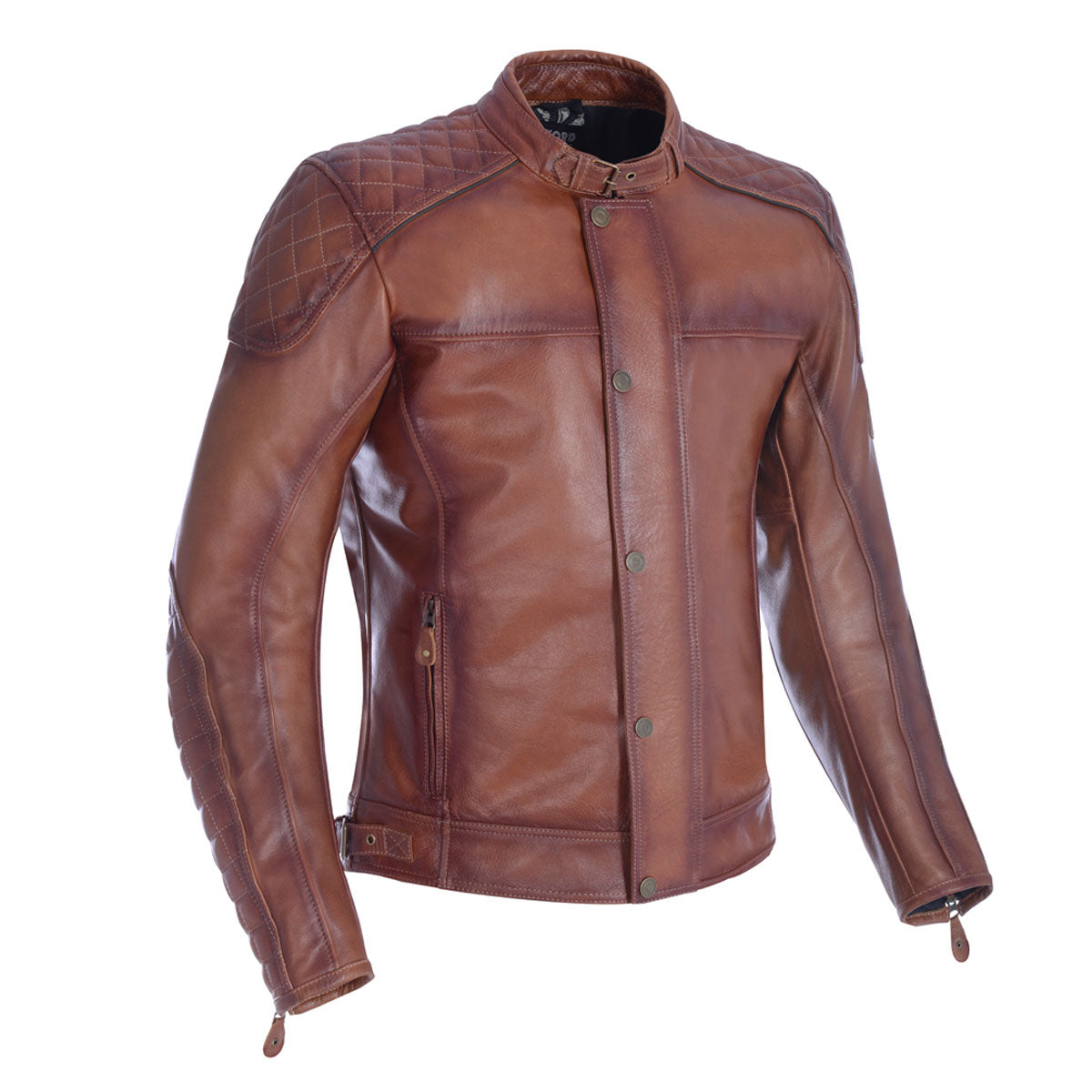 Oxford Hampton Leather Jacket Bourbon