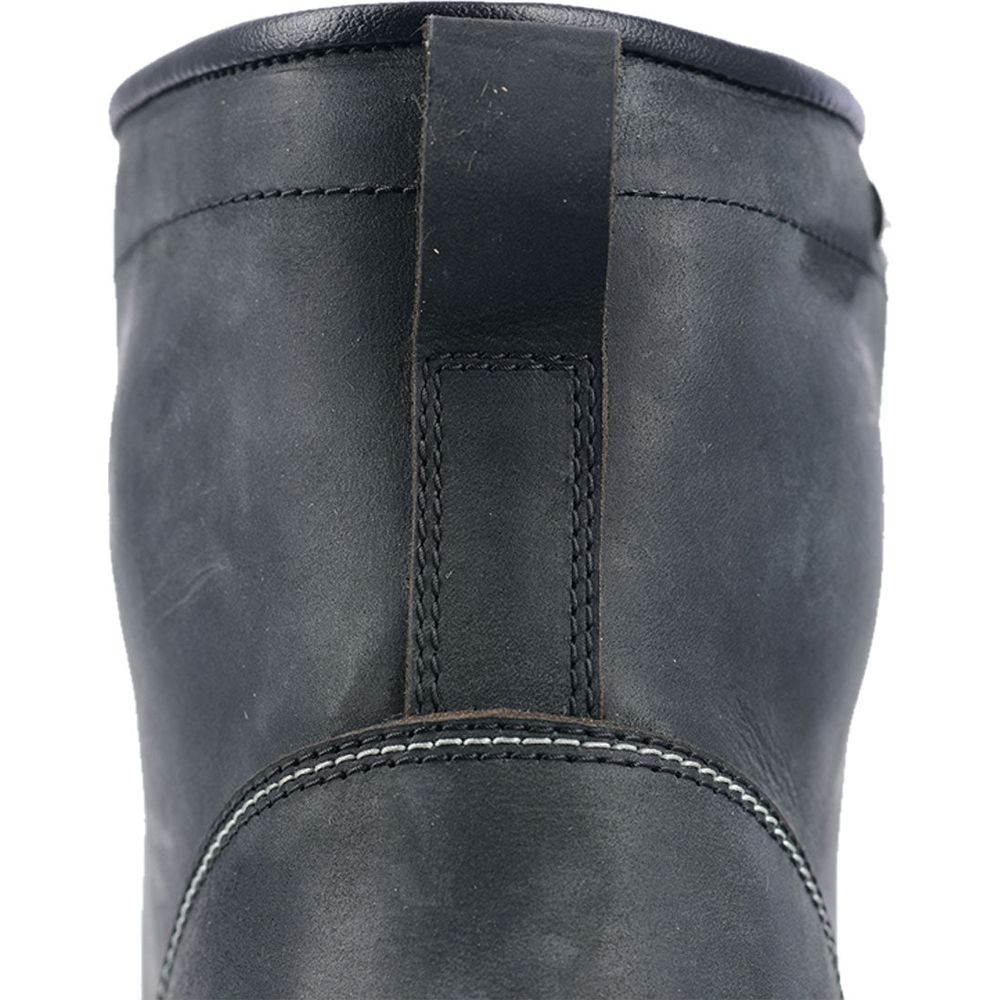 Oxford Hardy Leather Boots Charcoal - FREE UK Shipping, FREE 365 Day Returns | Moto Central