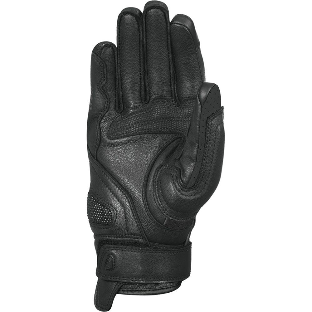 Oxford Hawker Leather Gloves Black  - FREE UK Shipping, FREE 365 Day Returns | Moto Central