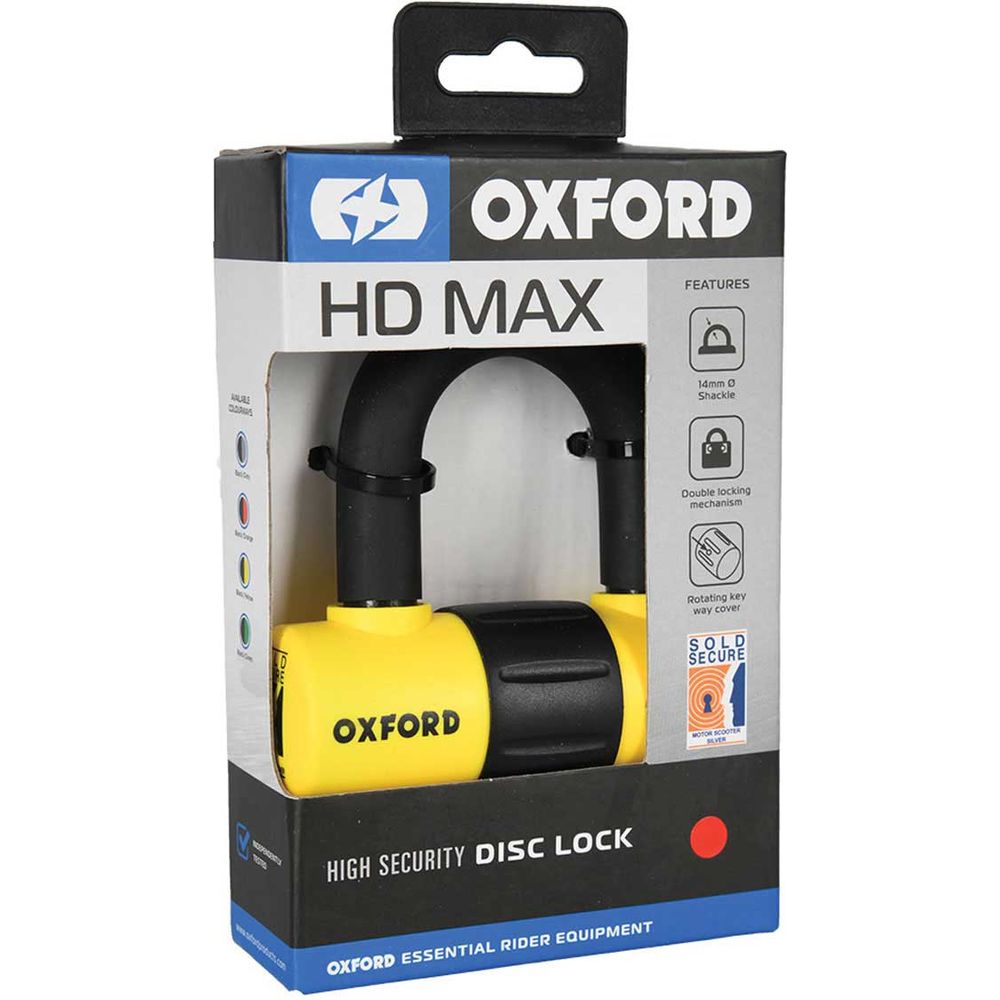 Oxford HD Max Disc Lock Yellow