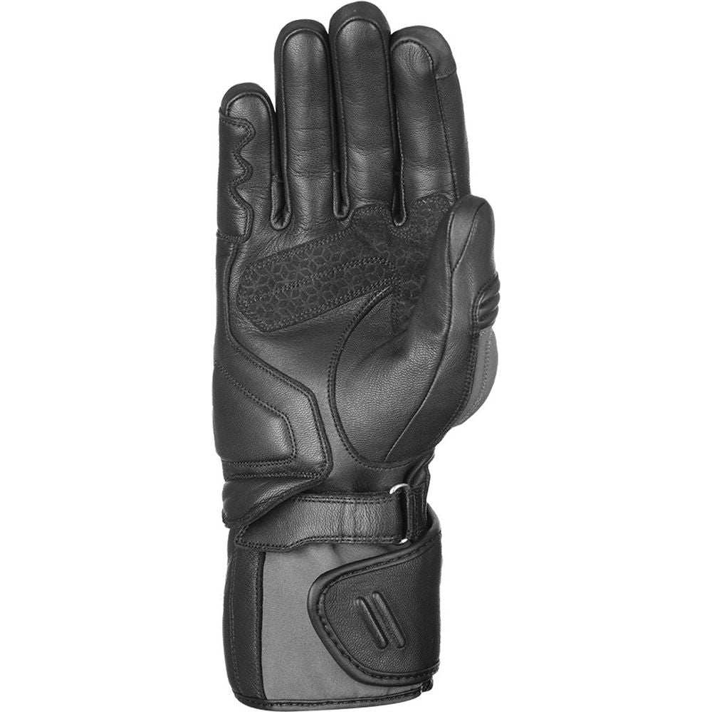 Oxford Hexham Waterproof Leather Gloves Grey / Black - FREE UK Shipping, FREE 365 Day Returns | Moto Central