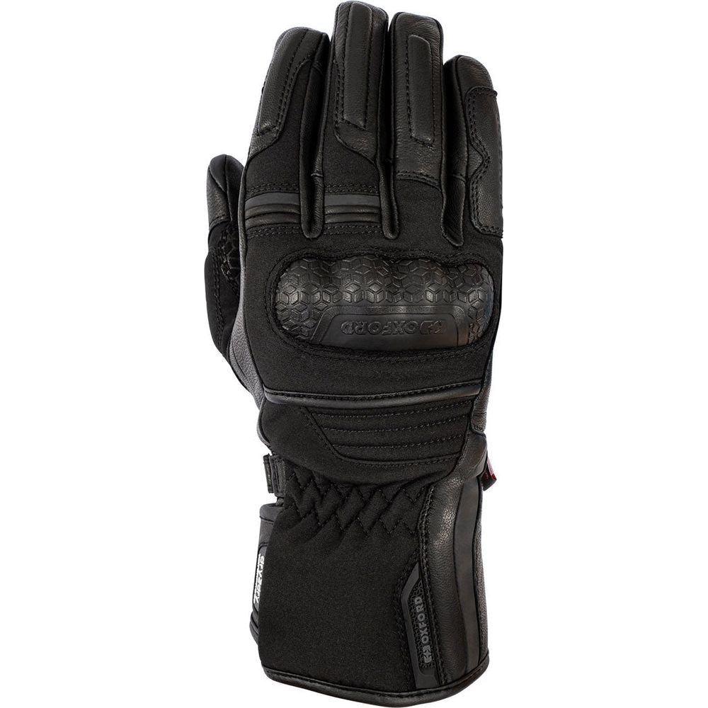 Oxford Hexham Waterproof Ladies Leather Gloves Tech Black