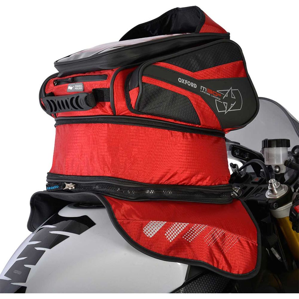 Oxford M30R Tank Bag Red - 30 Litres - FREE UK Shipping, FREE 365 Day Returns | Moto Central