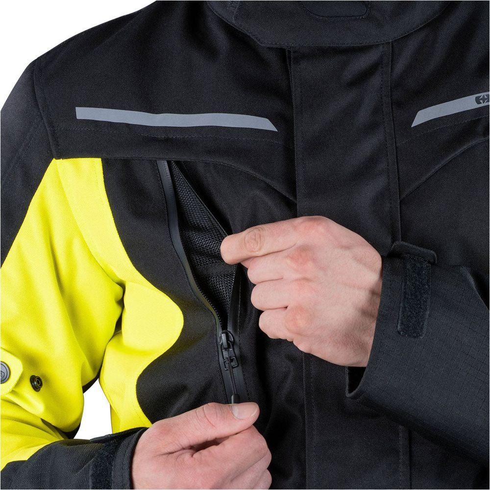 Oxford Metro 2.0 Textile Jacket Black / Fluo Yellow