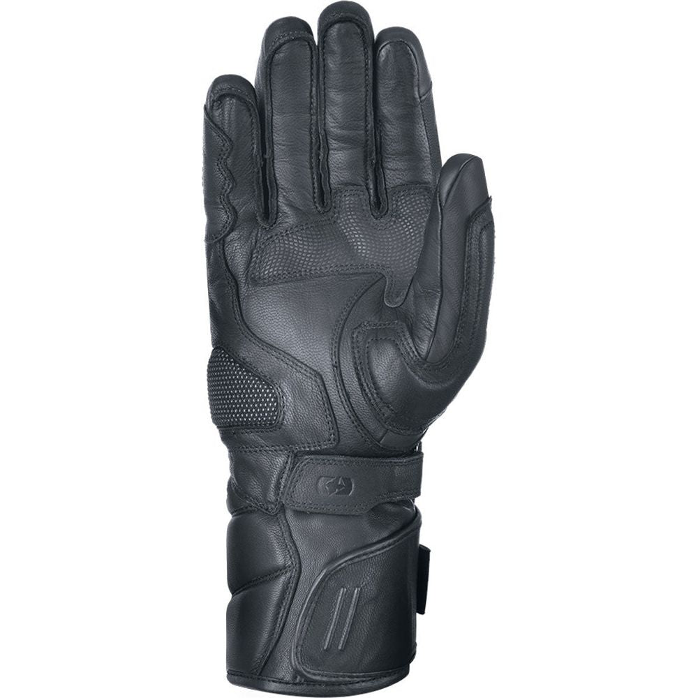 Oxford Mondial Long Leather Gloves Tech Black - FREE UK Shipping, FREE 365 Day Returns | Moto Central