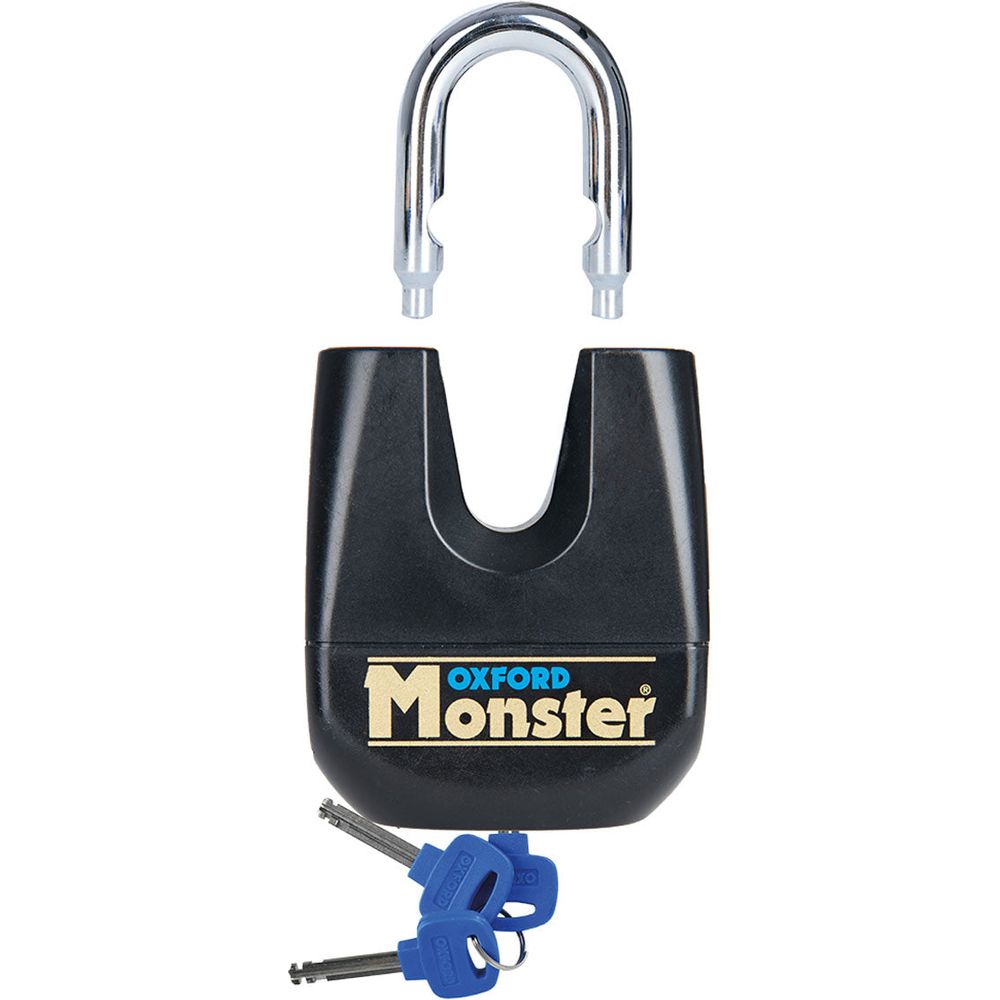 Oxford Monster 11mm Padlock Black - FREE UK Shipping, FREE 365 Day Returns | Moto Central