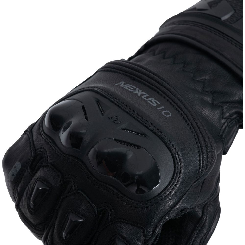 Oxford Nexus Leather Gloves Stealth Black - FREE UK Shipping, FREE 365 Day Returns | Moto Central