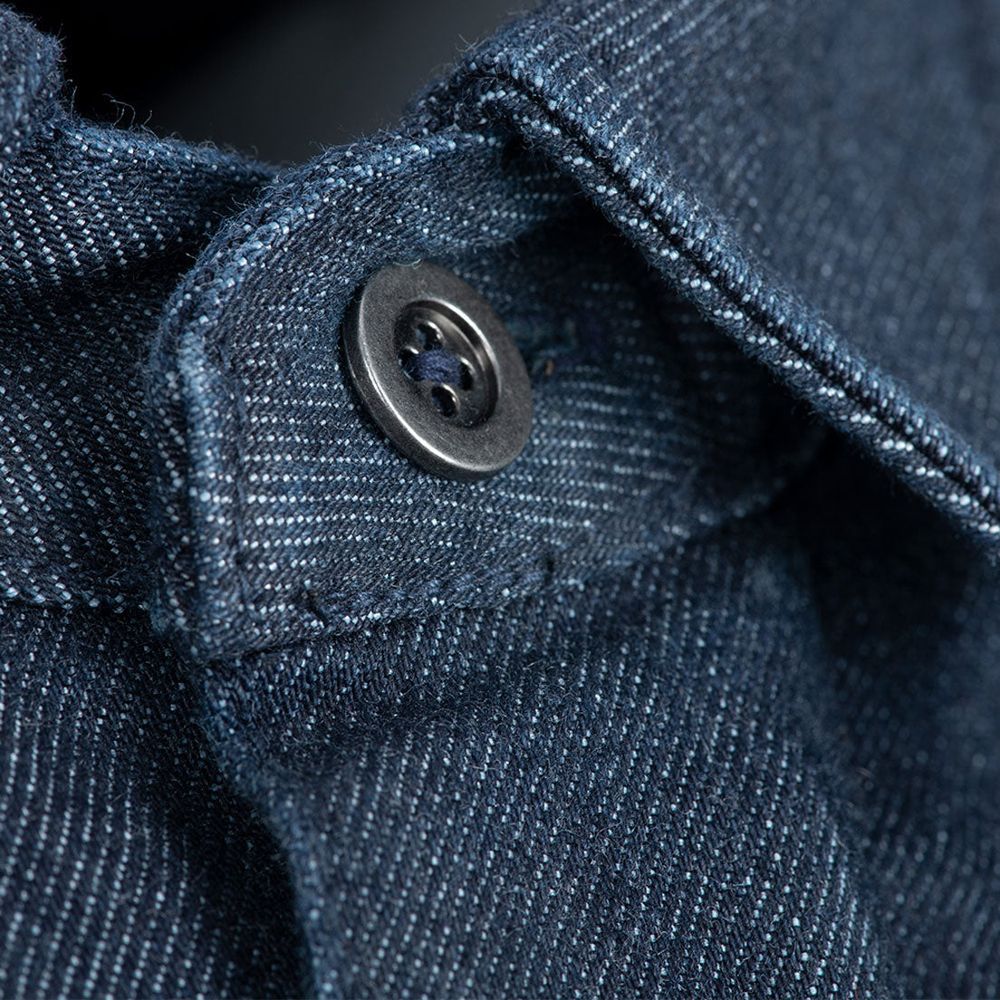 Oxford Original Approved AA Shirt Indigo - FREE UK Shipping, FREE 365 Day Returns | Moto Central