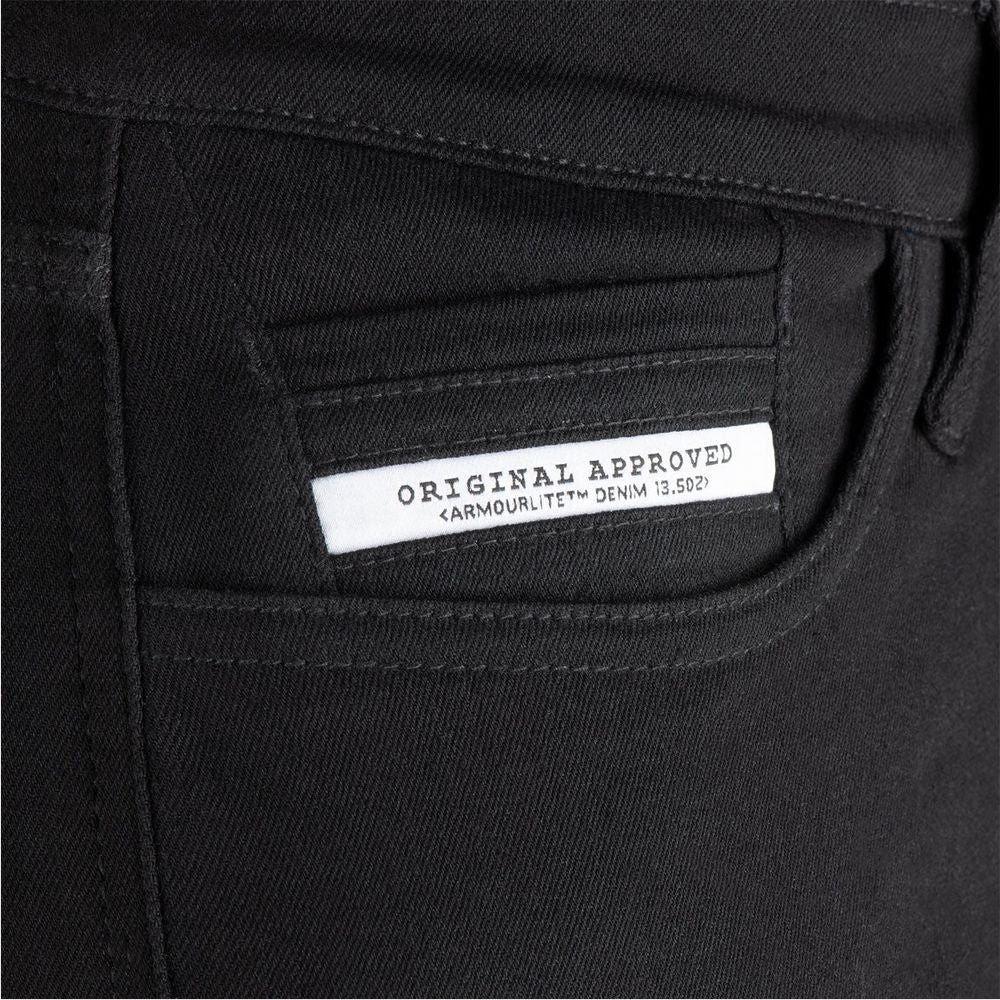 Oxford Original Approved Super Stretch Slim Fit Jeans Black - FREE UK Shipping, FREE 365 Day Returns | Moto Central