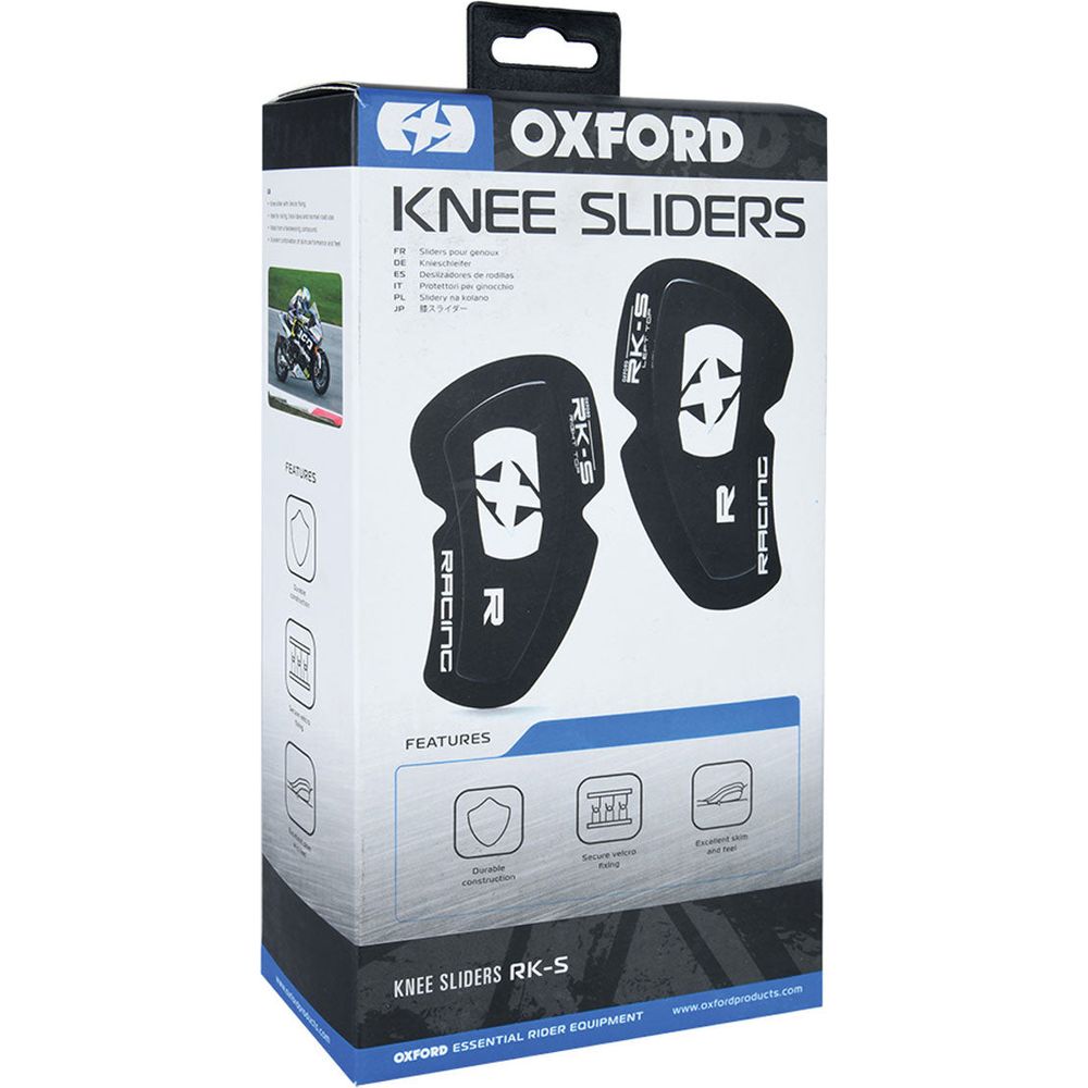 Oxford RK-S Knee Sliders Black / White