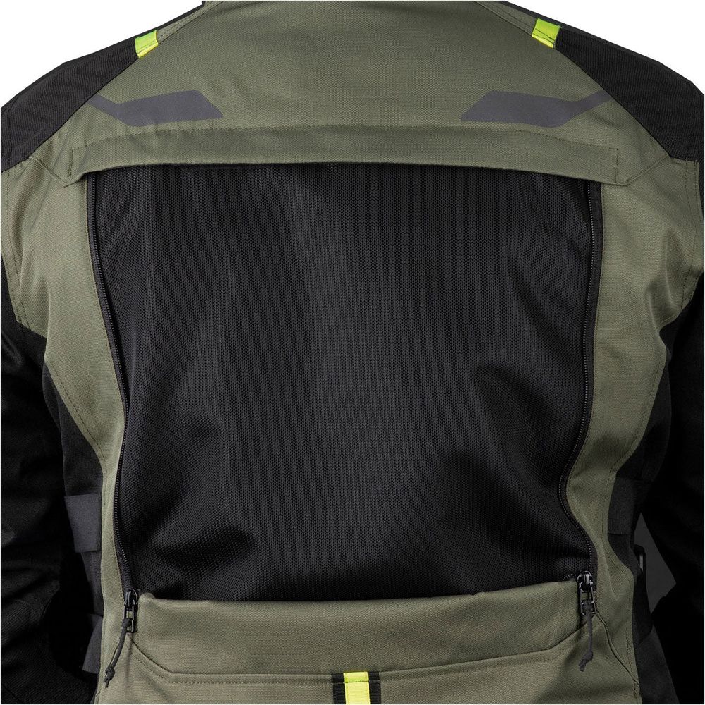 Oxford Rockland Textile Jacket Khaki / Black / Fluo Yellow