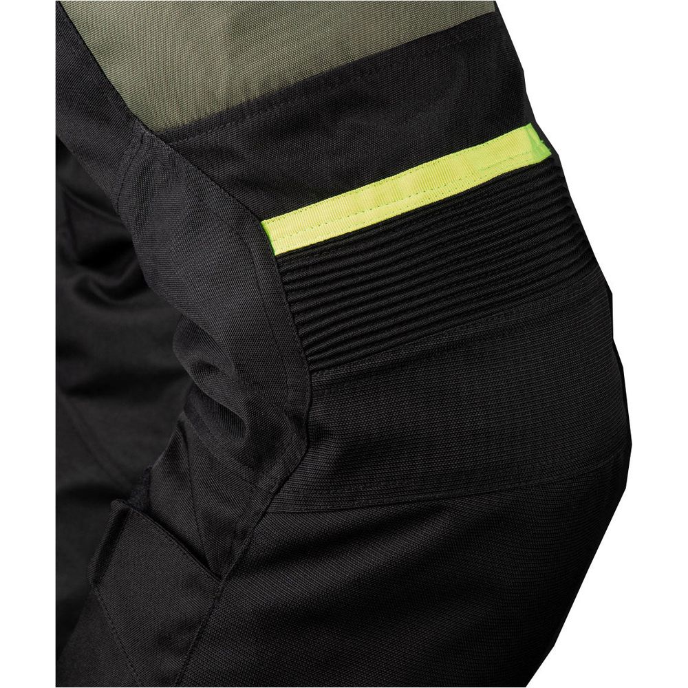 Oxford Rockland Textile Trouser Khaki / Black / Fluo Yellow  - FREE UK Shipping, FREE 365 Day Returns | Moto Central