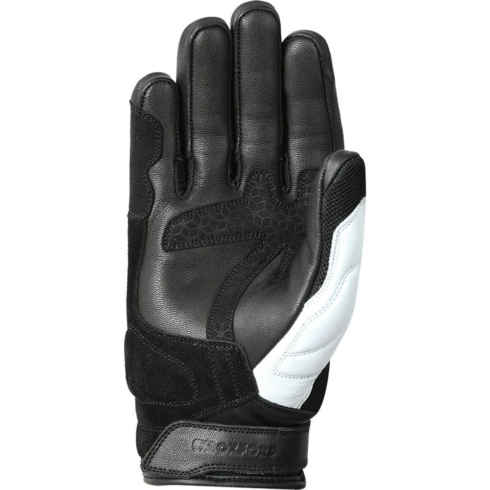 Oxford RP-6S Leather Gloves Black / White / Fluo Yellow