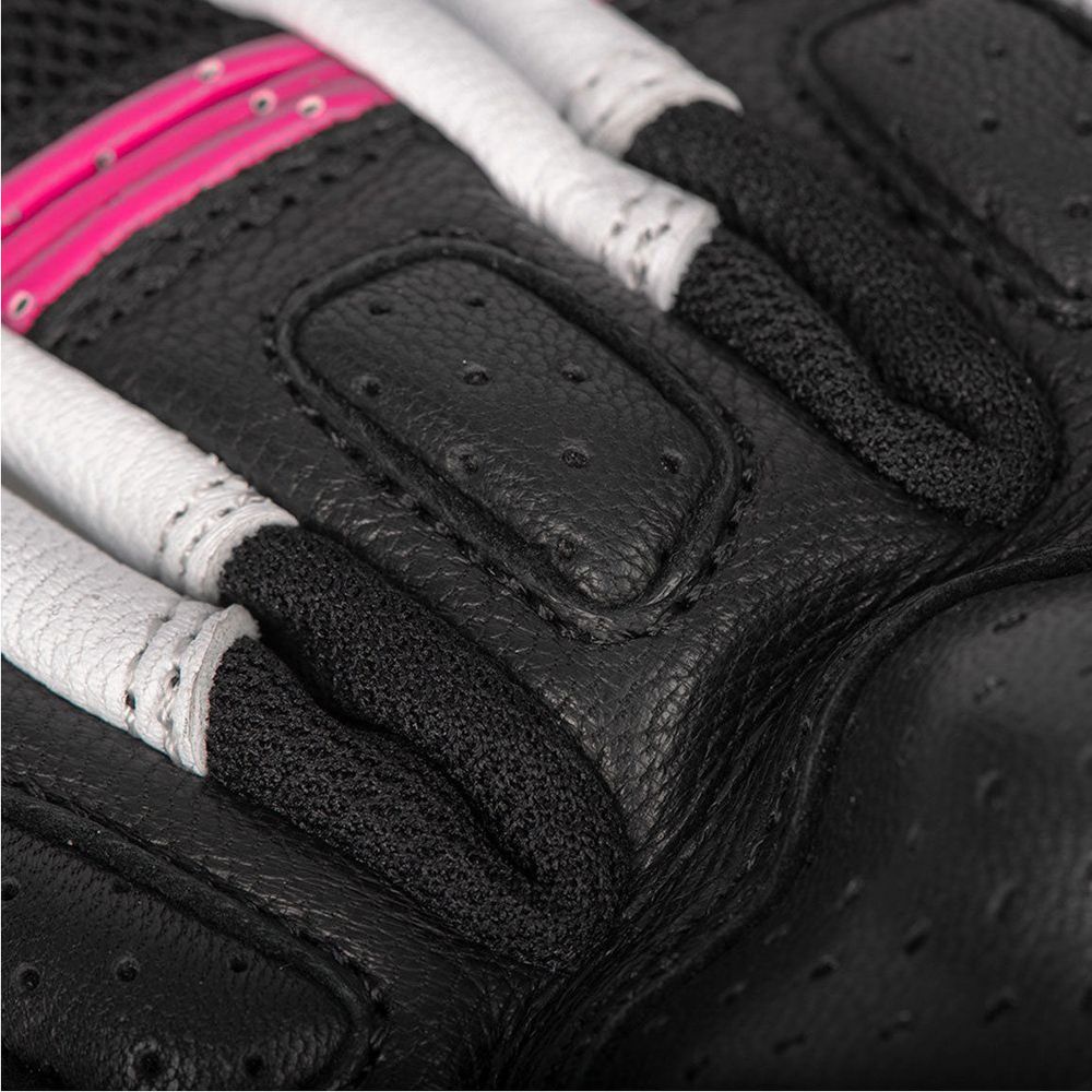 Oxford RP-6S Ladies Leather Gloves Black / White / Pink - FREE UK Shipping, FREE 365 Day Returns | Moto Central