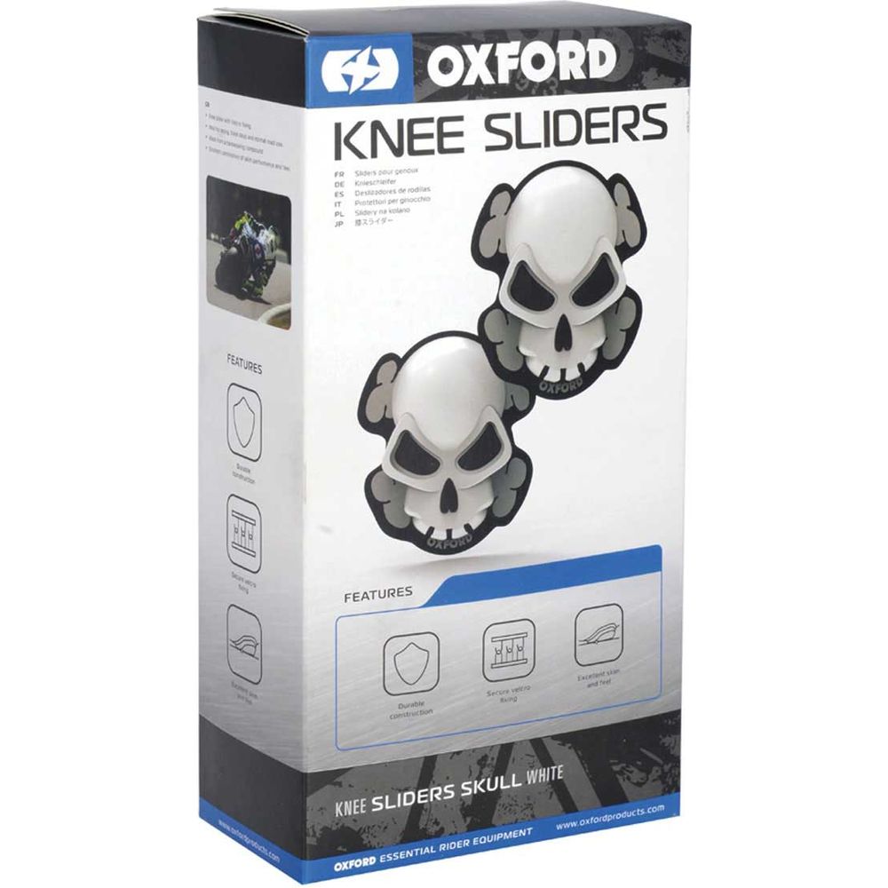 Oxford Skull Knee Sliders White