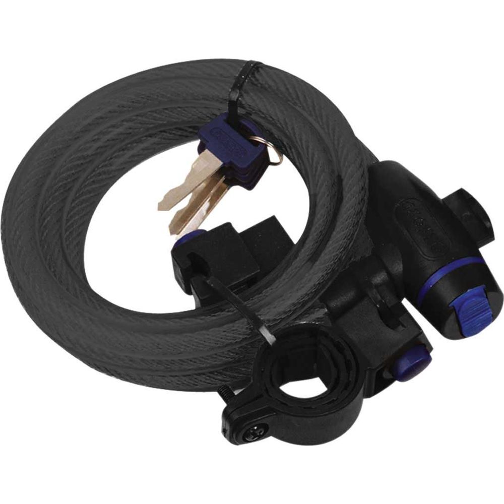 Oxford Cable Lock Smoke - 1.8m x 12mm - FREE UK Shipping, FREE 365 Day Returns | Moto Central