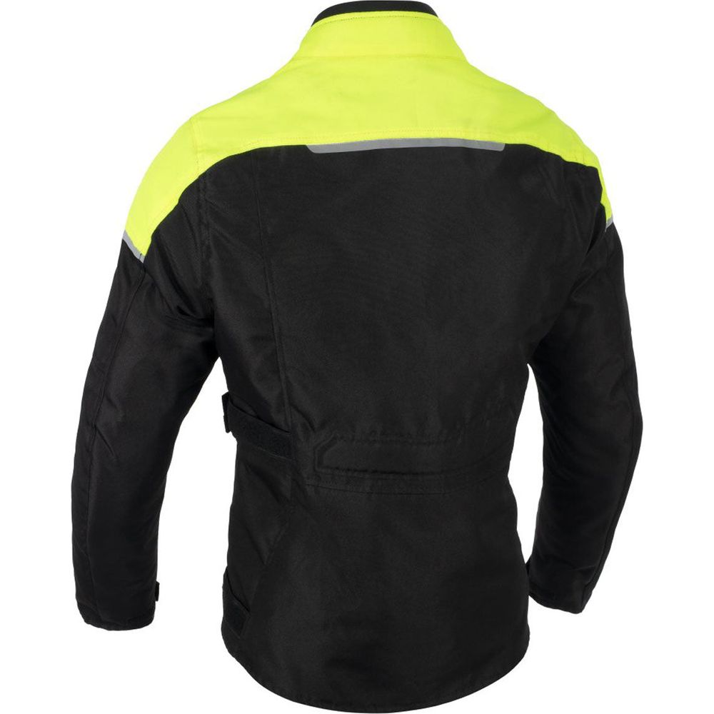 Spartan Waterproof Ladies Long Textile Jacket Black / Fluo Yellow