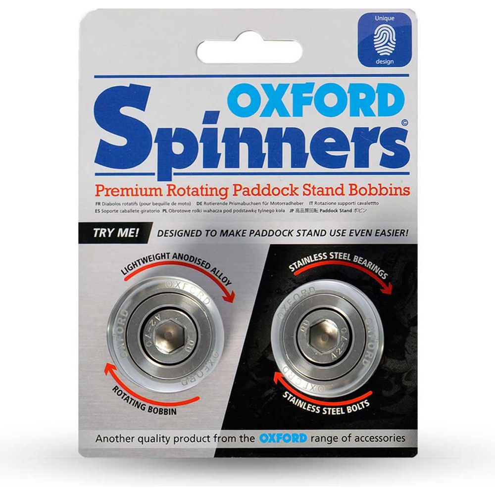 Oxford M12 Spinners Silver - FREE UK Shipping, FREE 365 Day Returns | Moto Central