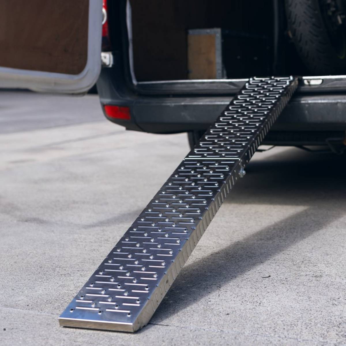 Oxford Stainless Steel Foldable Loading Ramp Silver - 2.1m X 27.5cm