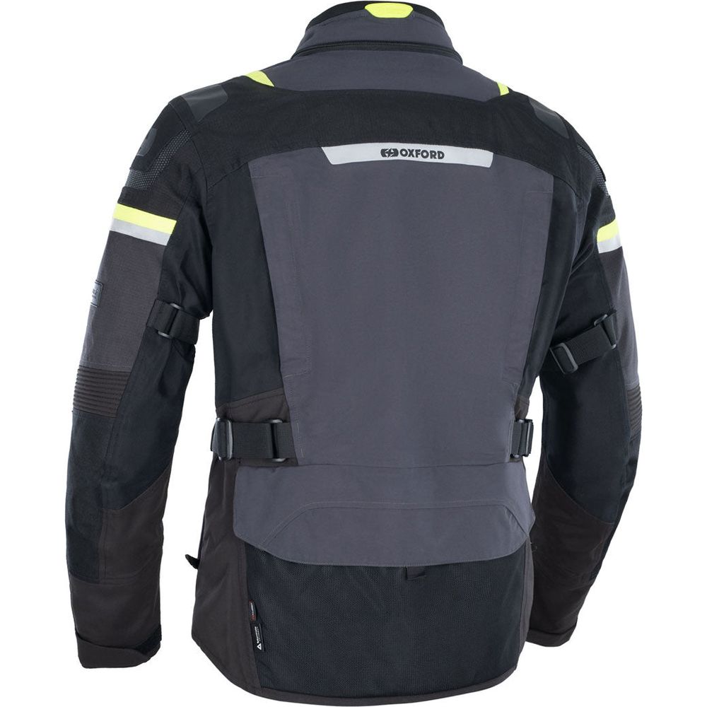 Oxford Stormland Dry2Dry Textile Jacket Grey / Black / Fluo Yellow - FREE UK Shipping, FREE 365 Day Returns | Moto Central