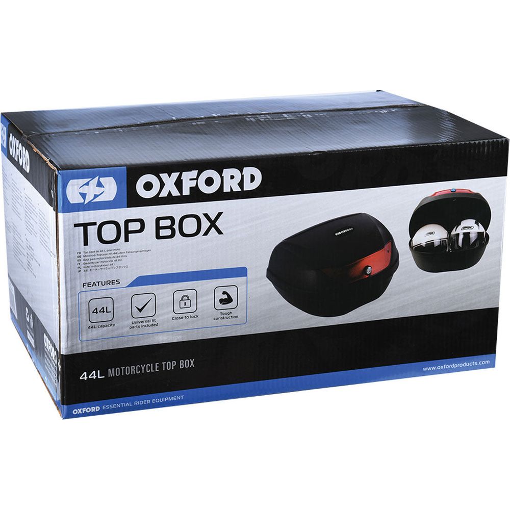 Oxford Top Box Black - 52 Litres  - FREE UK Shipping, FREE 365 Day Returns | Moto Central