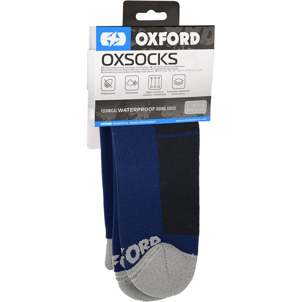 Oxford Waterproof Oxsocks Blue  - FREE UK Shipping, FREE 365 Day Returns | Moto Central