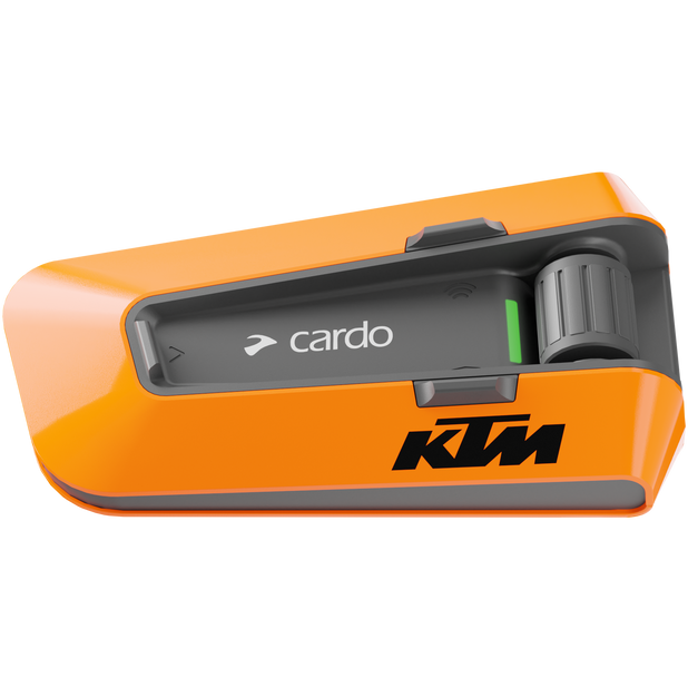 Cardo Packtalk Edge Single KTM Bluetooth Intercom System Orange