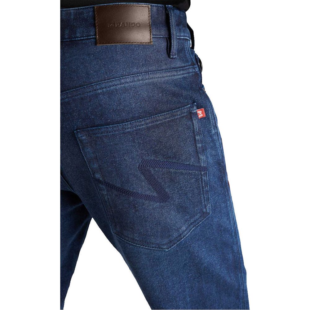 Pando Moto Arnie Slim Fit Denim Jeans Blue  - FREE UK Shipping, FREE 365 Day Returns | Moto Central