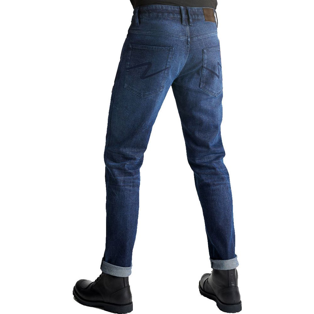 Pando Moto Arnie Slim Fit Denim Jeans Blue  - FREE UK Shipping, FREE 365 Day Returns | Moto Central