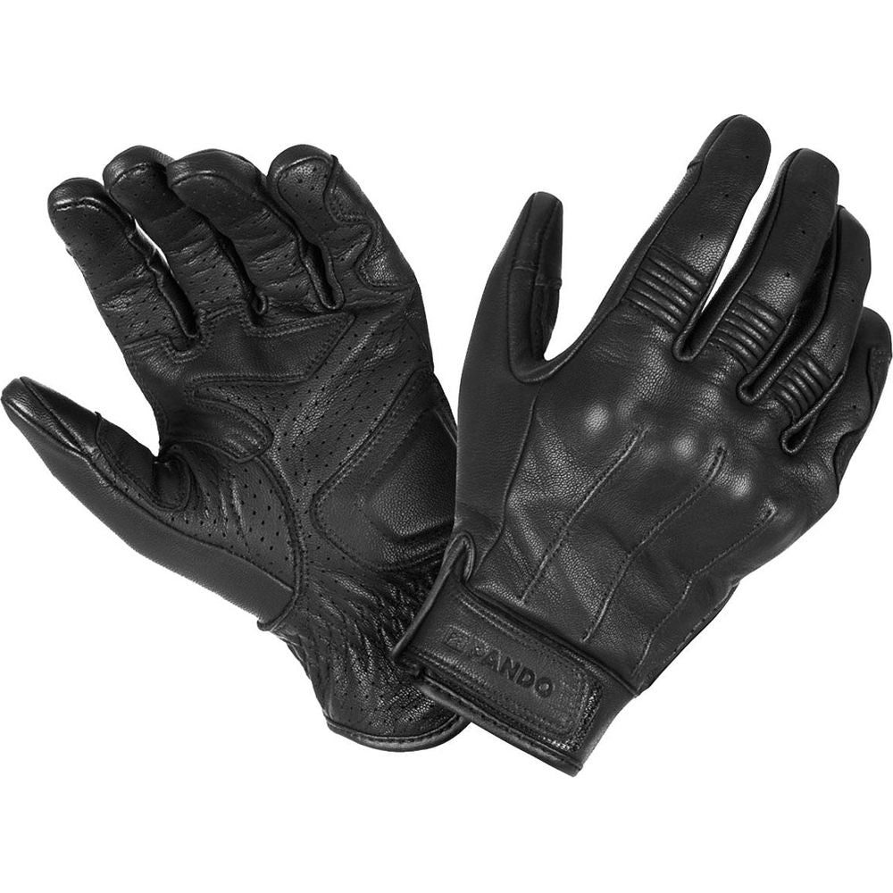 Pando Moto Ivy Summer Leather Gloves Black