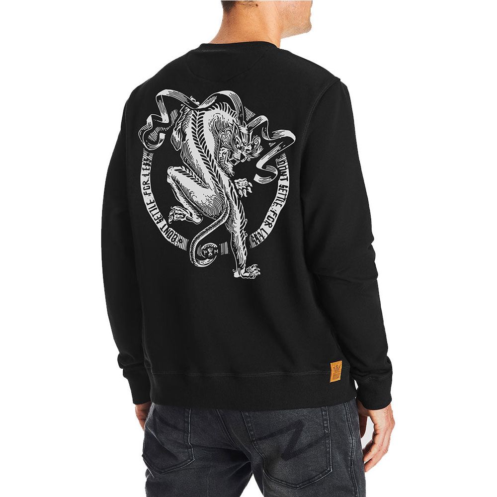 Pando Moto John Tiger Sweatshirt Black