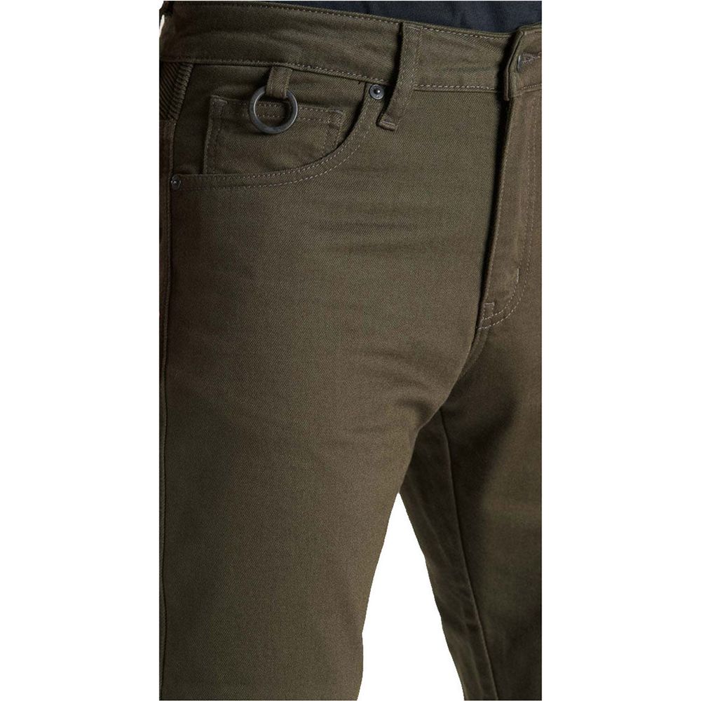 Pando Moto Karl Cor 01 Slim Fit Denim Jeans Olive