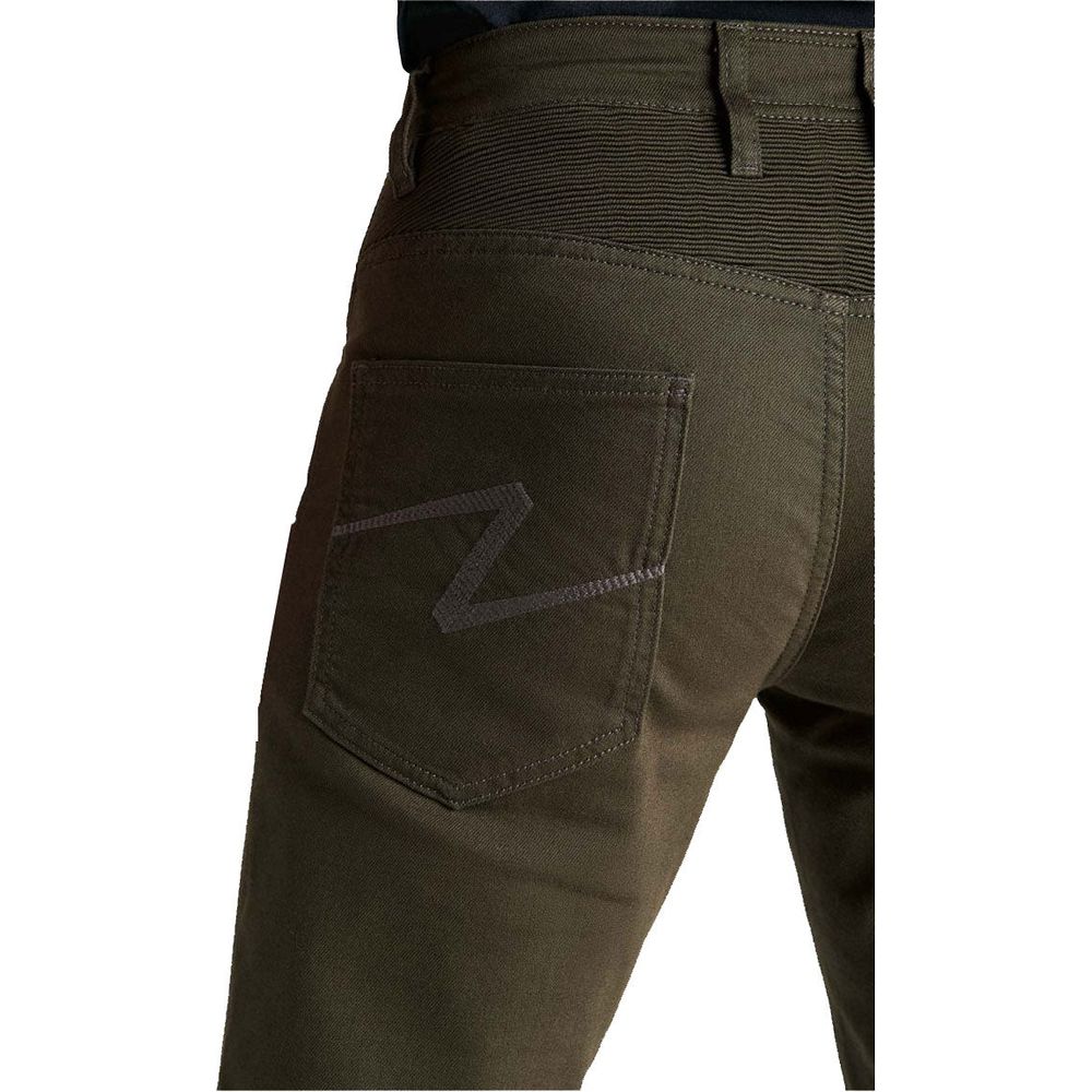 Pando Moto Karl Cor 01 Slim Fit Denim Jeans Olive