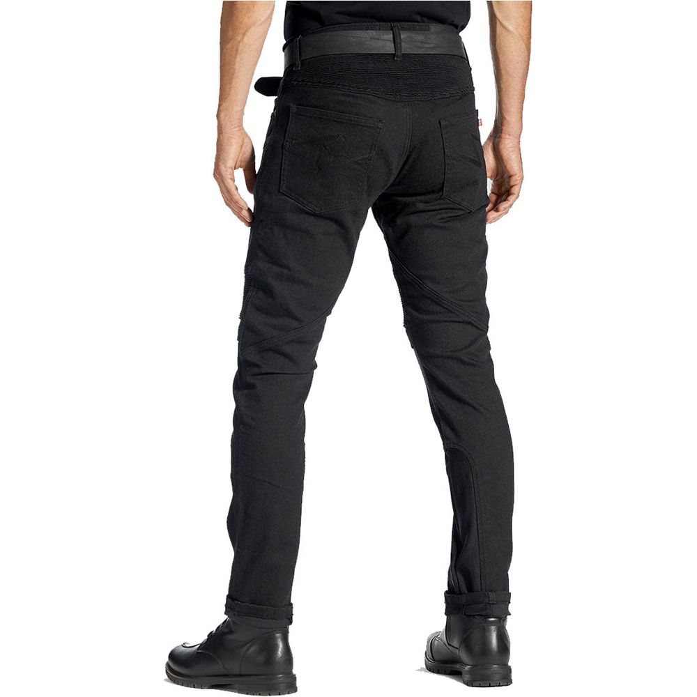 Pando Moto KarlDo Kev 01 Slim Fit Denim Jeans Black - FREE UK Shipping, FREE 365 Day Returns | Moto Central