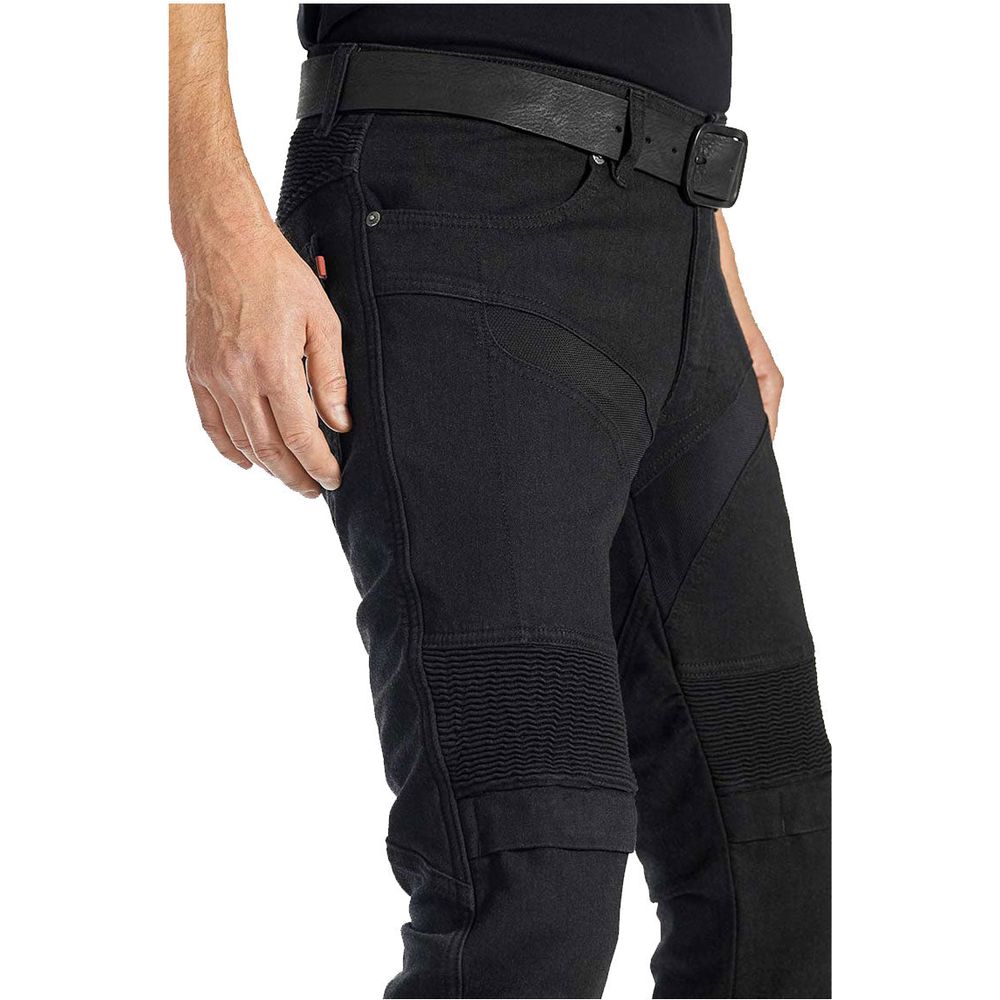 Pando Moto KarlDo Kev 01 Slim Fit Denim Jeans Black - FREE UK Shipping, FREE 365 Day Returns | Moto Central