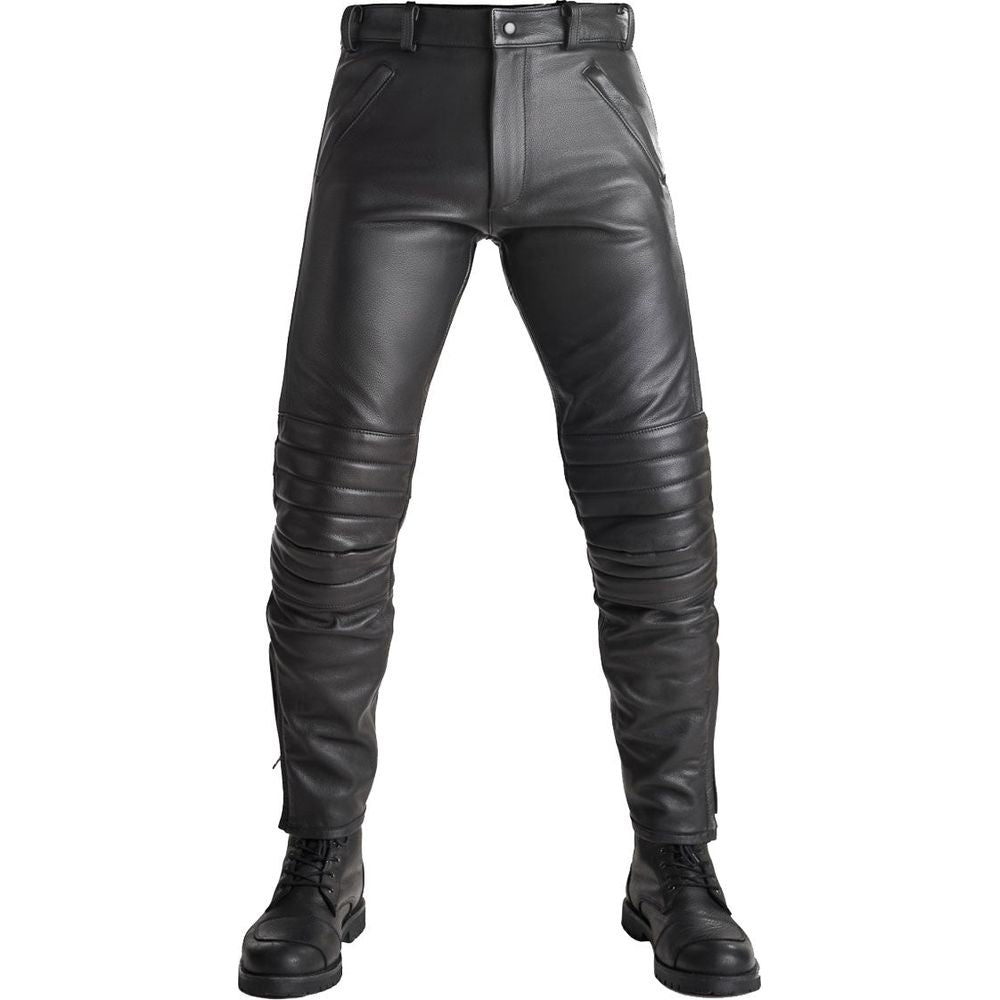 Pando Moto Katana Slim Fit Leather Trouser Black