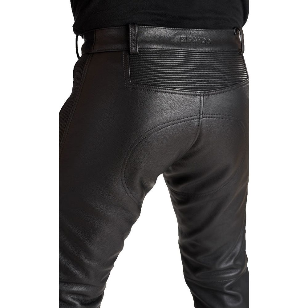 Pando Moto Katana Slim Fit Leather Trouser Black