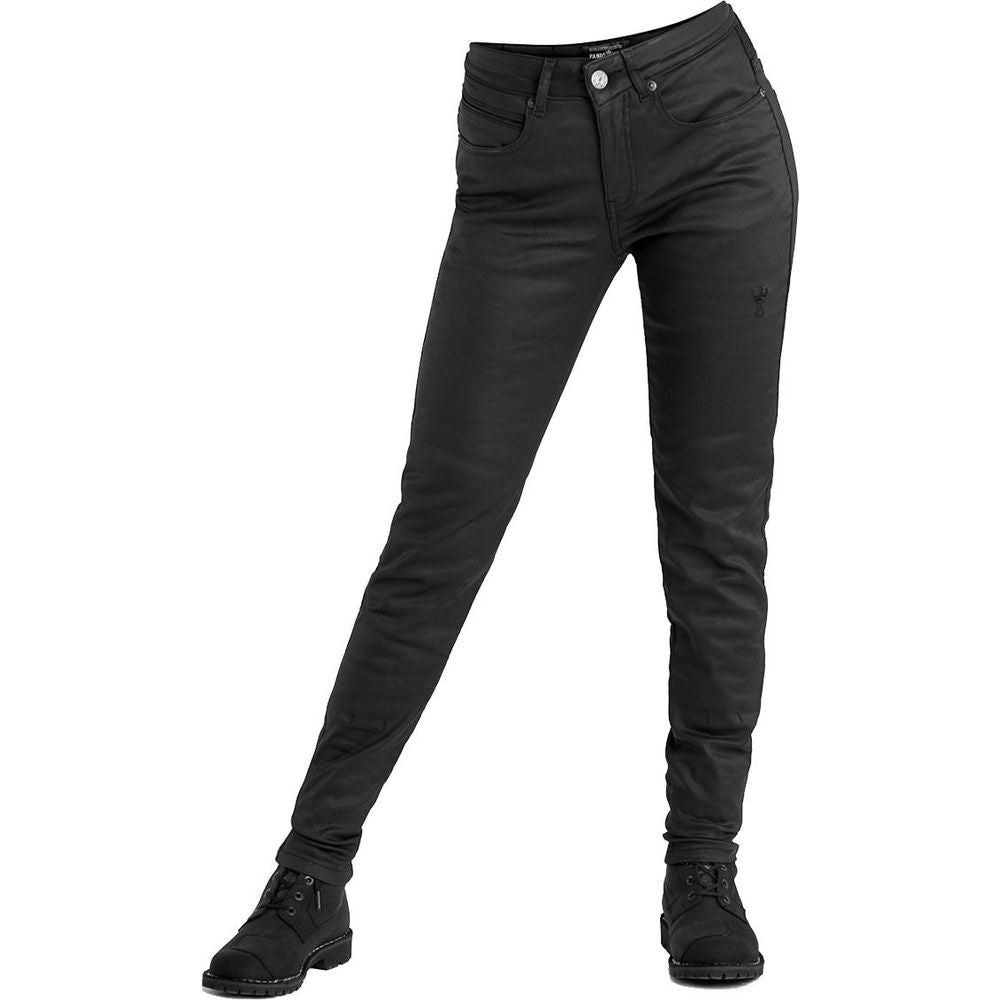 Pando Moto Lorica Kev 02 Ladies Skinny Fit Denim Jeans Black