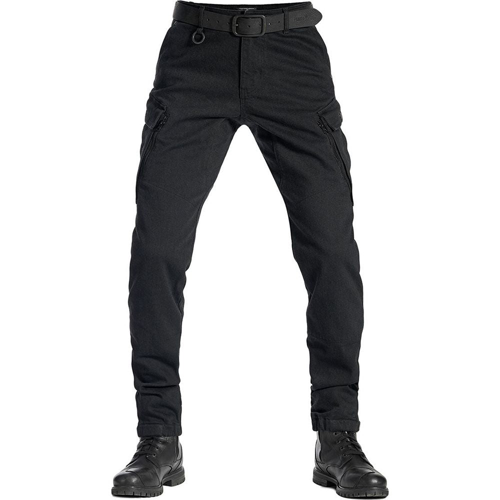 Pando Moto Mark Kev 01 Slim Fit Cargo Trouser Black