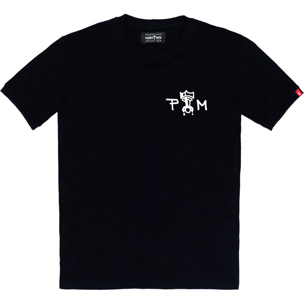 Pando Moto Mike Red Skull T-Shirt Black - FREE UK Shipping, FREE 365 Day Returns | Moto Central