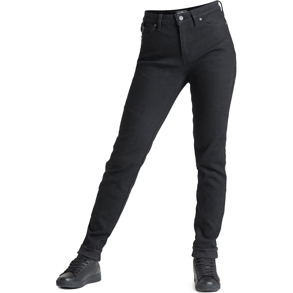 Pando Moto Kissaki Dyn 01 Ladies Denim Jeans Black  - FREE UK Shipping, FREE 365 Day Returns | Moto Central