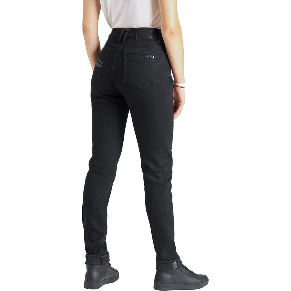 Pando Moto Kissaki Dyn 01 Ladies Denim Jeans Black  - FREE UK Shipping, FREE 365 Day Returns | Moto Central