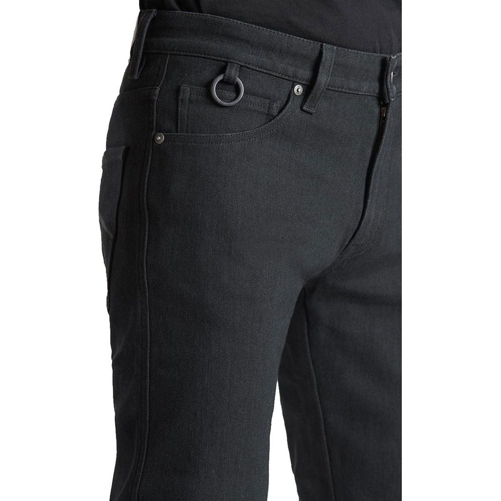 Pando Moto Steel Black 02 Slim Fit Denim Jeans Black - FREE UK Shipping, FREE 365 Day Returns | Moto Central