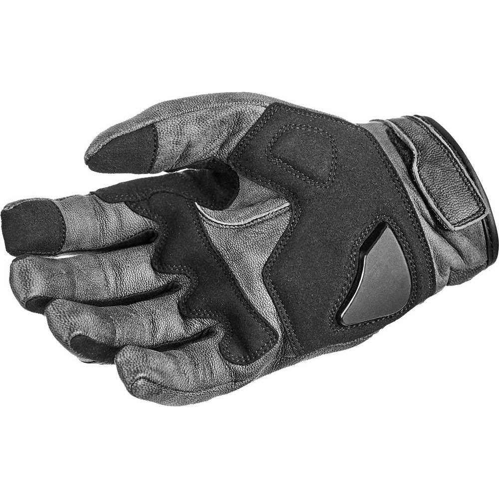 Pando Moto Onyx Summer Leather Gloves Grey - FREE UK Shipping, FREE 365 Day Returns | Moto Central